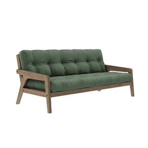 Canapé-lit Karup Grab marron caroube/756 vert olive