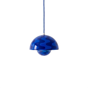 &Tradition Flowerpot VP1 Suspension Motif Bleu Cobalt/Bleu Crépuscule