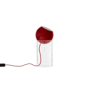Lampadaire &Tradition Topan VP14 Lampadaire Topan VP14 Acrylique Transparent /Rouge Vermillon