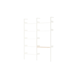 &Tradition Rhomb IF1 &IF5 Étagère Configuration B Chêne laqué/Albâtre