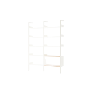 Bibliothèque &Tradition Rhomb IF1 &IF6 Configuration C Chêne laqué/Albâtre