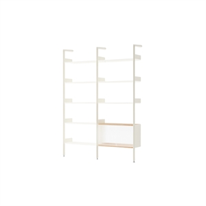 Bibliothèque &Tradition Rhomb IF1 &IF6 Configuration C Chêne laqué/Albâtre