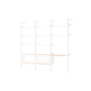 &Tradition Rhomb IF3 &IF5 & IF6 Étagère Configuration J Chêne laqué/Albâtre
