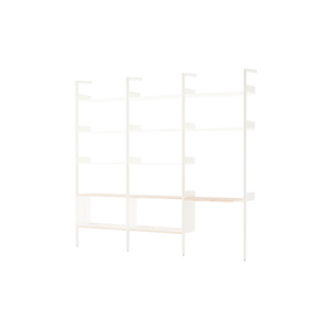 &Tradition Rhomb IF3 &IF5 & IF6 Étagère Configuration J Chêne laqué/Albâtre