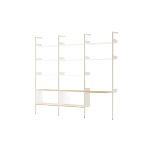 &Tradition Rhomb IF3 &IF5 & IF6 Étagère Configuration J Chêne laqué/Albâtre