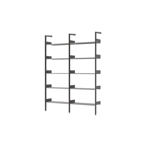 Étagères &Tradition Rombe IF1 et IF4 Configuration A Noyer laqué/Anthracite