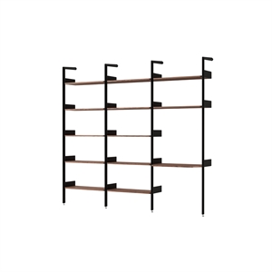 &Tradition Rhomb IF1 &IF4 & IF5 Configuration D'étagères G Noyer Laqué