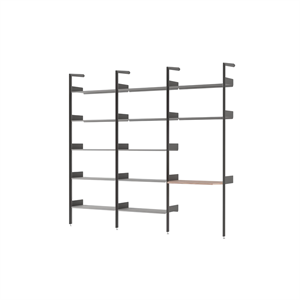 &Tradition Rhomb IF1 &IF4 & IF5 Configuration D'étagères G Noyer laqué/Anthracite