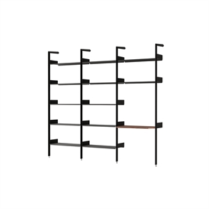 &Tradition Rhomb IF1 &IF4 & IF5 Configuration D'étagères G Noyer laqué/Anthracite