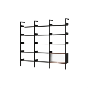 &Tradition Rombe IF1 &IF4 & IF6 Configuration D'étagères H Noyer laqué/Anthracite