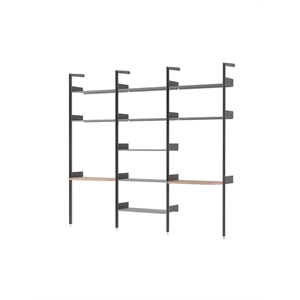 &Tradition Rombe IF2 &IF4 & IF5 Configuration d'étagères en Noyer laqué/anthracite