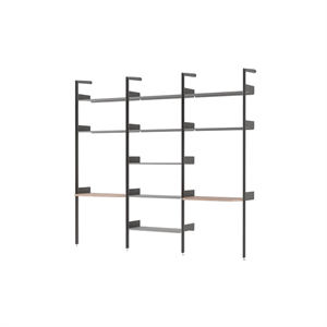&Tradition Rombe IF2 &IF4 & IF5 Configuration D'étagères en Noyer Laqué/anthracite