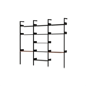 &Tradition Rombe IF2 &IF4 & IF5 Configuration D'étagères en Noyer Laqué/anthracite