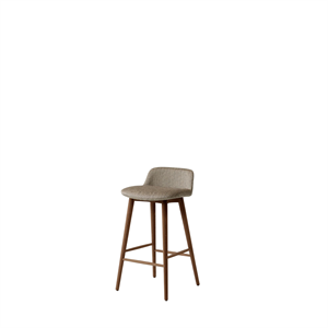Tabouret de bar &Tradition Rely HW120, dossier bas, noyer Noyer/Fuse 0351