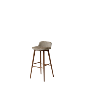 Tabouret de bar &Tradition Rely HW125, dossier bas, noyer Noyer/Fuse 0351