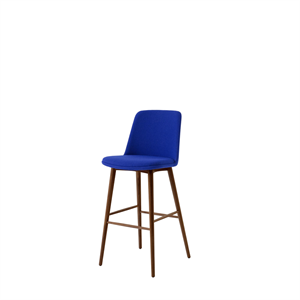 Tabouret de bar &Tradition Rely HW136, dossier haut, noyer Noyer/ Hallingdal 753