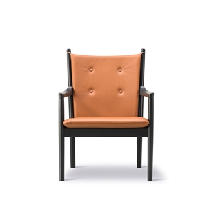 Fredericia Furniture 1788 Fauteuil Laqué Noir/Cuir 307