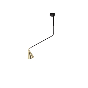 Plafonnier TOOY Gordon 561.11B Noir/Brossé Laiton