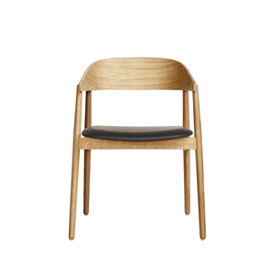 Chaise de Salle à Manger AC2 d'Andersen Furniture, Chêne Laqué Mat/ Noir