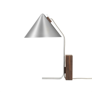 Kristina Dam Studio Cone Lampe de Table en Aluminium Brossé et Noix