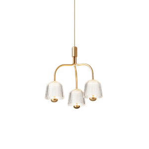 Suspension Nuura Asteea 3 en Satin Laiton/ Transparent
