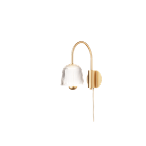 Laiton Nuura Asteea en Applique Murale Satin/cannelé Transparent