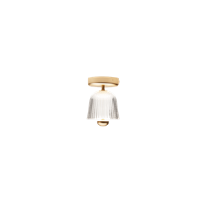 Plafonnier Nuura Asteea en Laiton Satin/cannelé Transparent