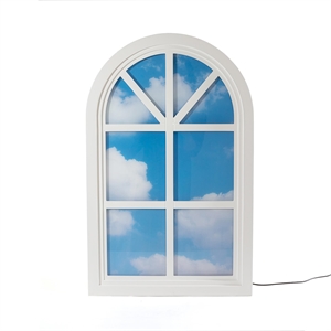 Seletti Windows Grenier Applique Murale Blanc/ Bleu