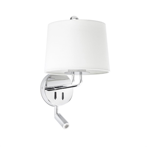 Faro MONTREAL Applique Murale Orientable Chrome/ Blanc