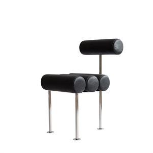 Chaise de Salle à Manger Hiro de 101 Copenhagen, Cuir Aniline/ Noir