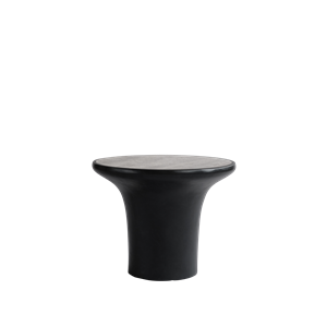 Table D'appoint Trompette 101 Copenhagen, Basse, en Travertin Argent