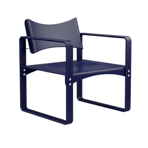 Chaise de Salle à Manger Verner Panton Série 270 F avec Accoudoirs Bleu
