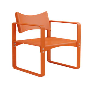 Chaise de Salle à Manger Verner Panton Série 270 F avec Accoudoirs Orange