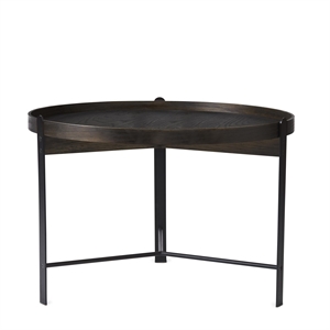 Warm Nordic Compose Table Basse Ø70 Chêne fumé/Noir