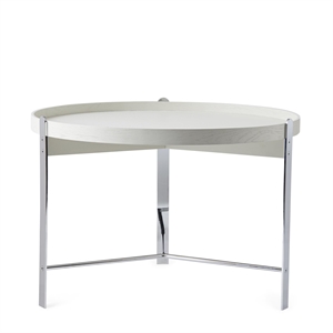 Warm Nordic Compose Table Basse Ø70 Blanc Chrome