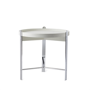 Warm Nordic Compose Table Basse Ø50 Blanc Chrome