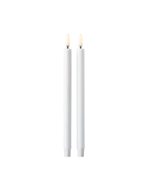 Bougies LED STOFF Nagel par Uyuni Lighting, Lot de 2, Blanc