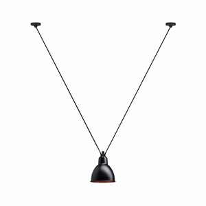 Lampe Gras N323 Suspension Noir mat/Cuivre Round