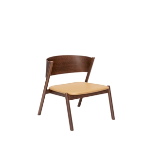 Hübsch Oblique Chaise Cuir/Marron Foncé