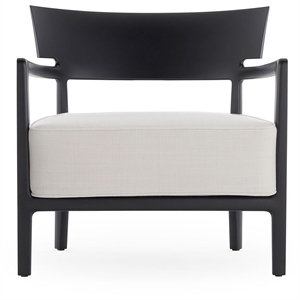 Fauteuil D'extérieur Kartell CARA MAT Noir/ Blanc