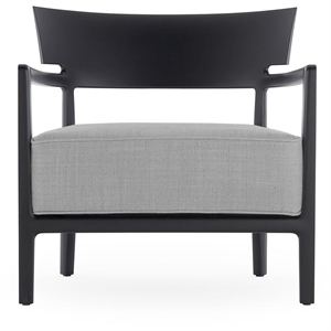 Fauteuil D'extérieur Kartell CARA MAT Noir/ Gris