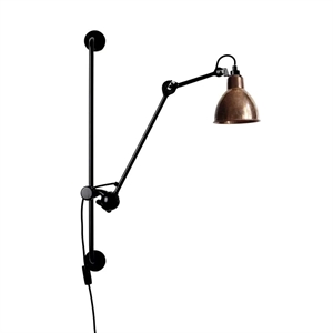 Lampe Gras N210 Applique Murale Noir Mat & Cuivre Brut