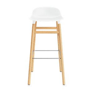 Normann Copenhagen Form Tabouret de Bar H75 cm Blanc/ Chêne