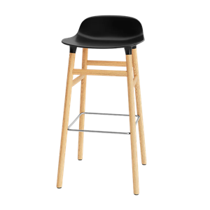 Normann Copenhagen Form Tabouret de Bar H75 cm Noir/ Chêne