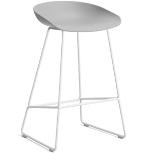 Tabouret de Bar HAY AAS38 H65 Blanc/ Gris Béton