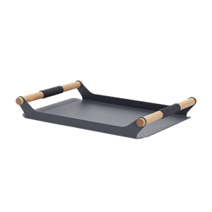 Andersen Furniture Steelwood Plateau de Service Acier Enduit de Poudre/chêne