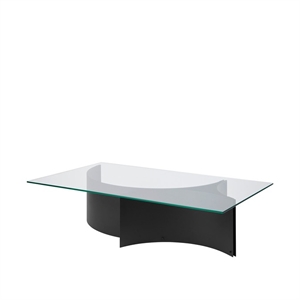 Table Basse Kristina Dam Studio Curated en Acier/verre Revêtu de Poudre Noir
