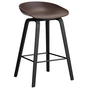 Tabouret de Bar HAY AAS32 H65 Noir/ Raisin