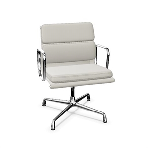 Fauteuil de Bureau Pivotant Vitra Soft Pad EA 208, Finition Ciment/ Chrome