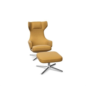 Fauteuil Vitra Grand Repos avec Repose-pieds Cosy 2 Canola/Basic Dark